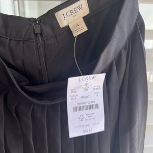 J.Crew black midi pleated skirt.